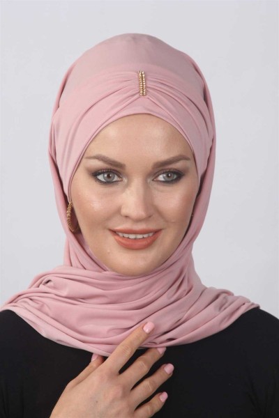 Taşlı Hazır Şal Pudra - 2