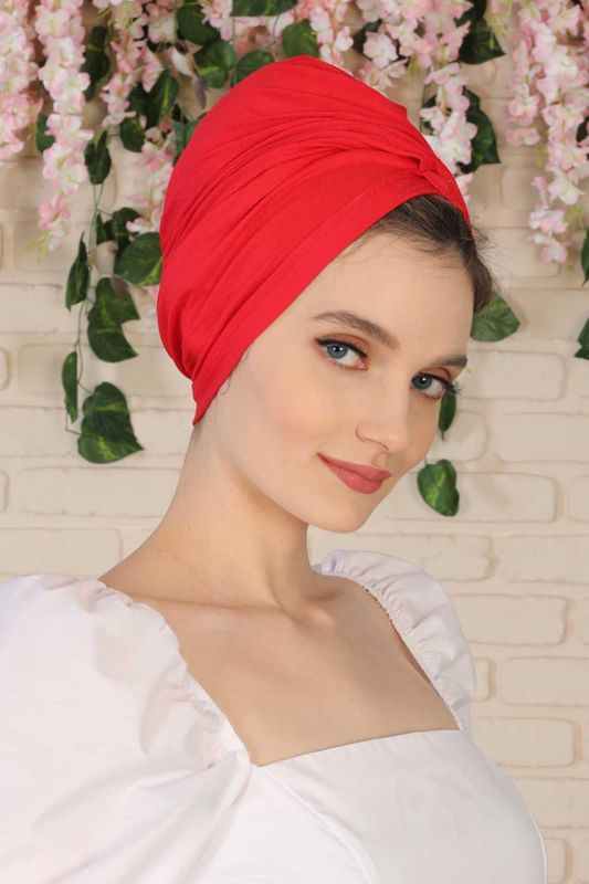 Hijab Bonnet, B-9 Red - 2