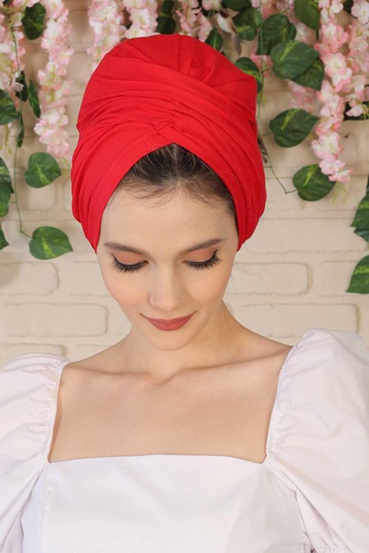 Hijab Bonnet, B-9 Red - 4