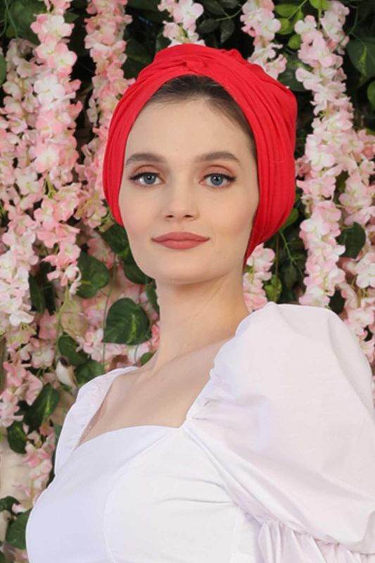 Hijab Bonnet, B-9 Red - 5
