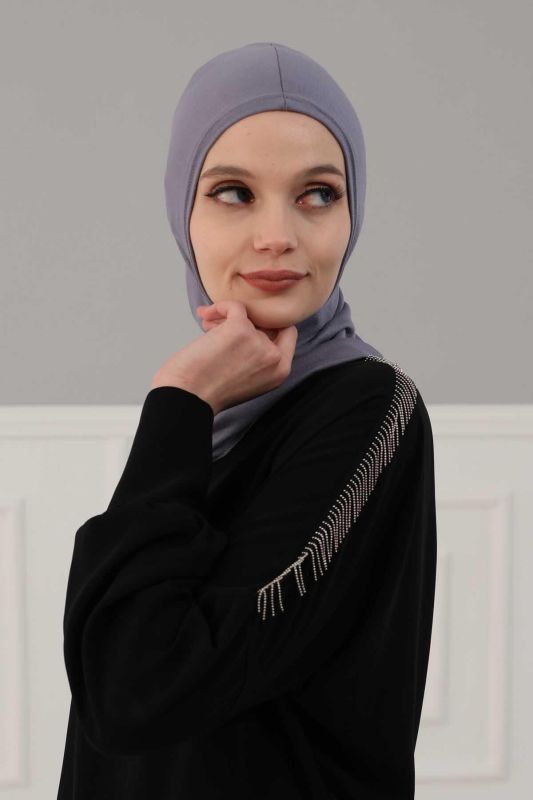 Hijab Underwear Bonnet, TB-1 Gray - 1