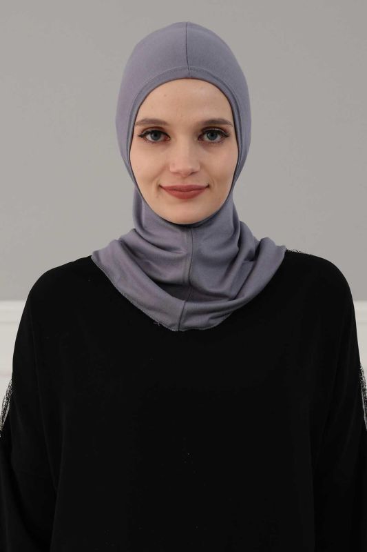 Hijab Underwear Bonnet, TB-1 Gray - 2