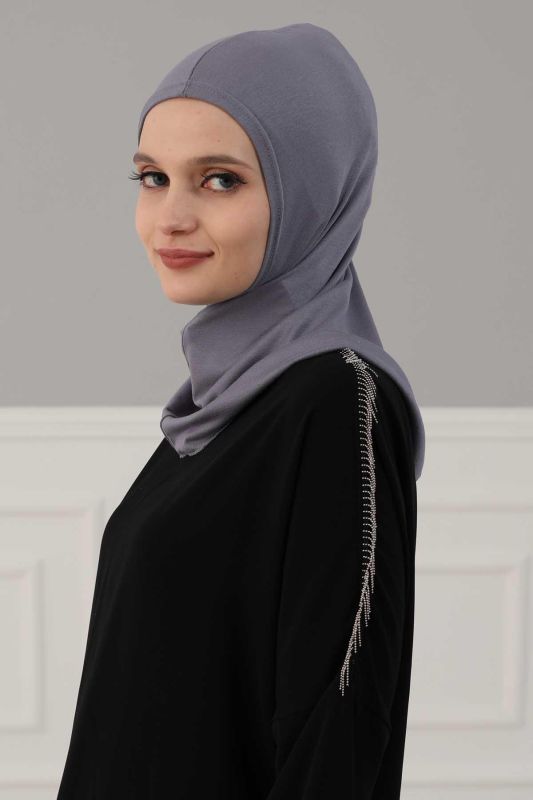 Hijab Underwear Bonnet, TB-1 Gray - 3