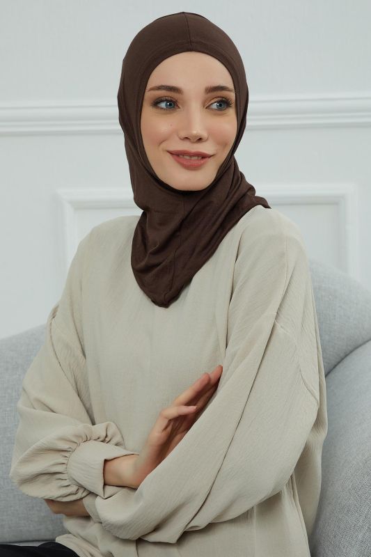 Tesettür İç Bone,TB-1 Kahverengi - 1