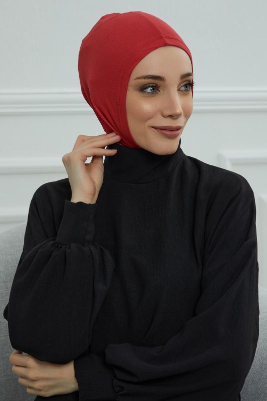 Hijab Underwear Bonnet, TB-1 Red - 3