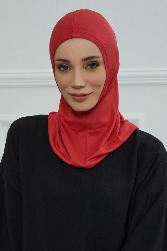Hijab Underwear Bonnet, TB-1 Red - 4