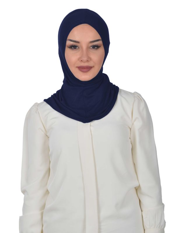 Hijab Underwear Bonnet, TB-1 Navy Blue - 1