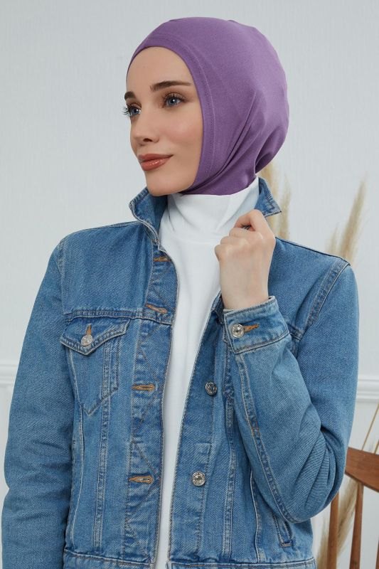 Hijab Underwear Bonnet, TB-1 Purple 2 - 4