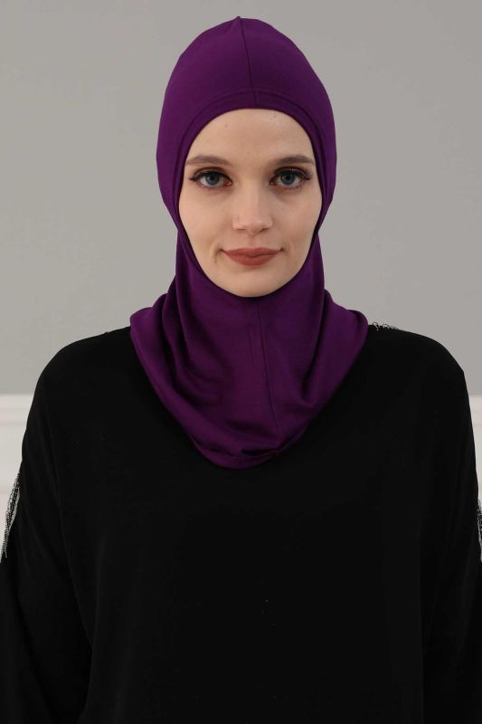 Hijab Underwear Bonnet, TB-1 Purple - 1