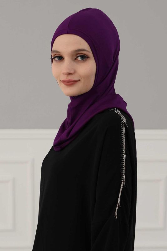 Hijab Underwear Bonnet, TB-1 Purple - 2