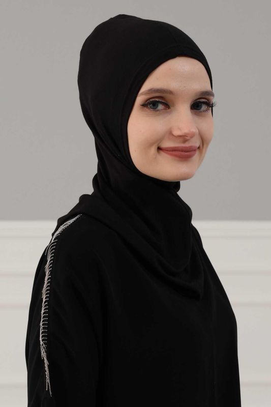 Hijab Underwear Bonnet, TB-1 Black - 1