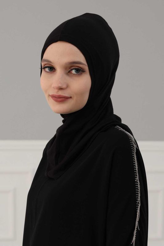 Hijab Underwear Bonnet, TB-1 Black - 3