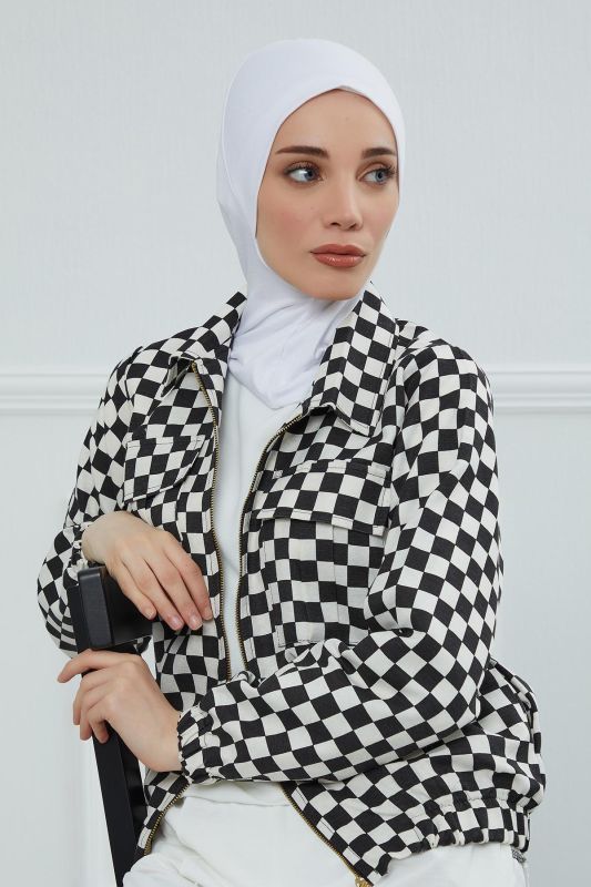بونيه حجاب داخلي، TB-5 أبيض - 4
