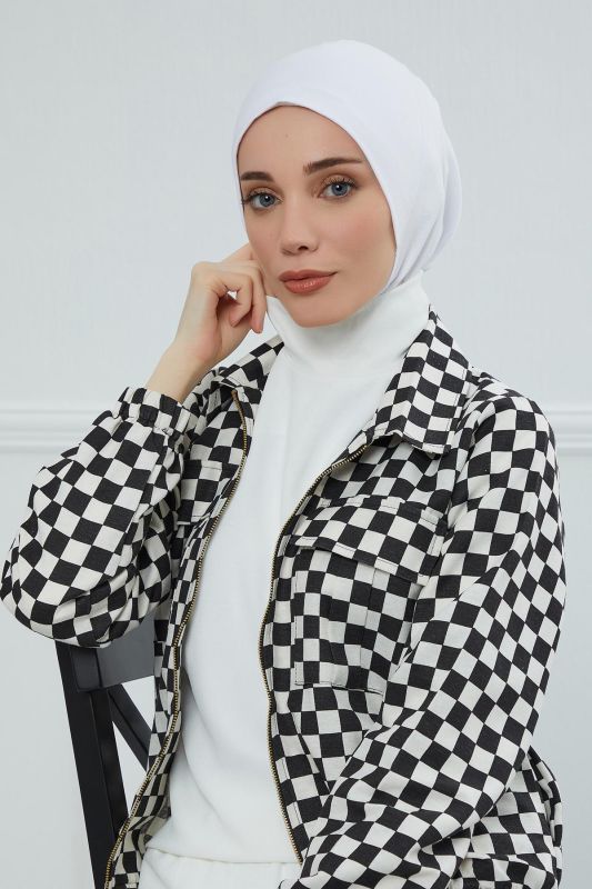 بونيه حجاب داخلي، TB-5 أبيض - 5