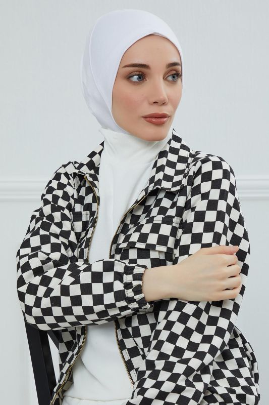 بونيه حجاب داخلي، TB-5 أبيض - 7