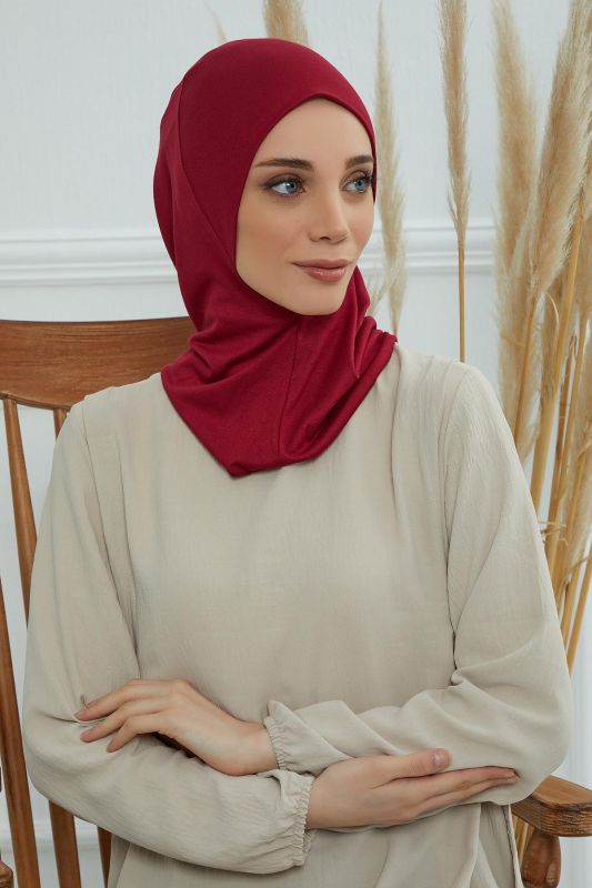 Hijab Underwear Bonnet, TB-5 Claret Red - 6