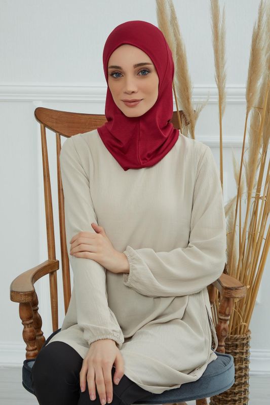 Hijab Underwear Bonnet, TB-5 Claret Red - 7
