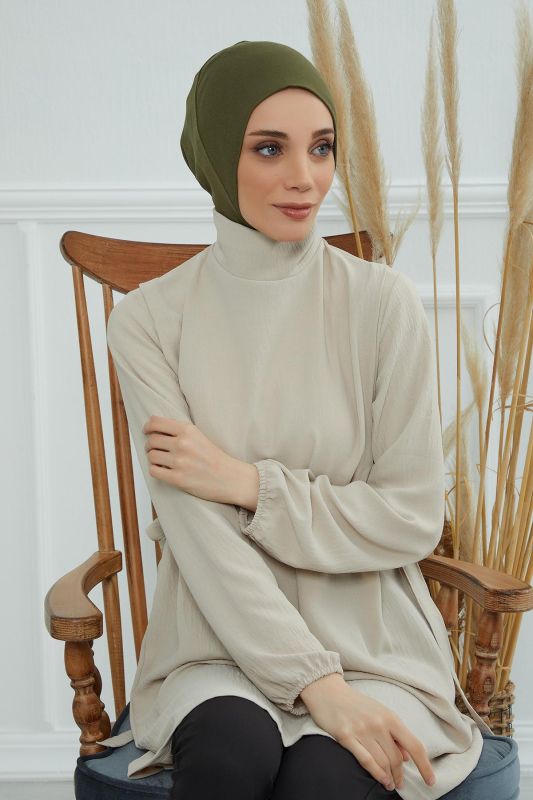Hijab Underwear Bonnet, TB-5 Khaki - 2