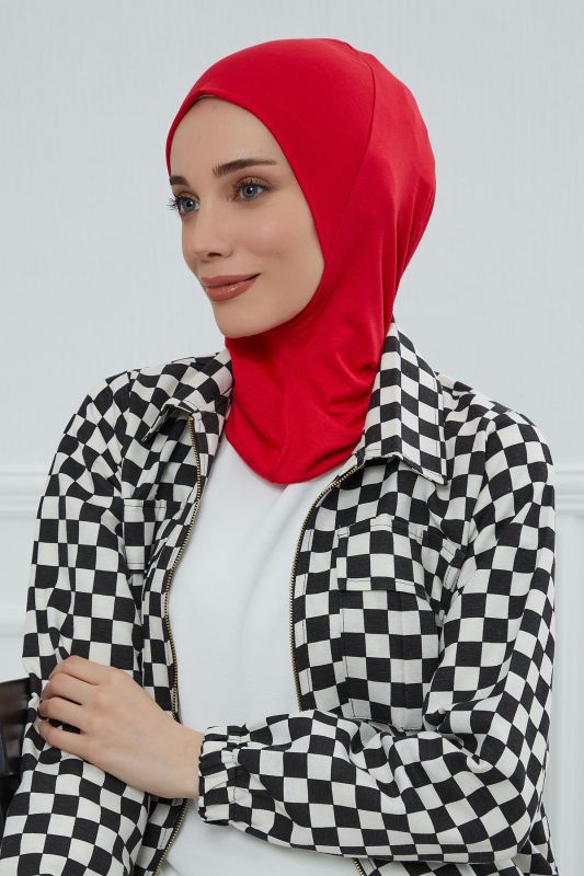 Tesettür İç Bone,TB-5 Kırmızı - 1