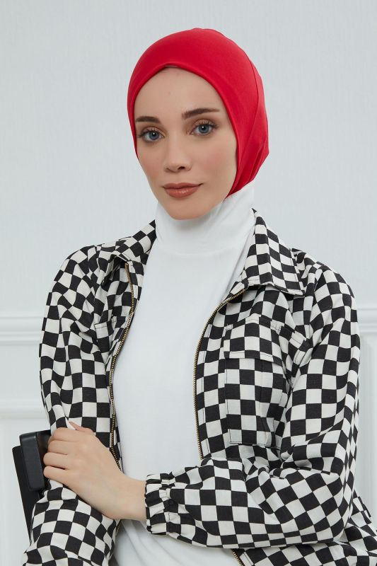 Tesettür İç Bone,TB-5 Kırmızı - 4