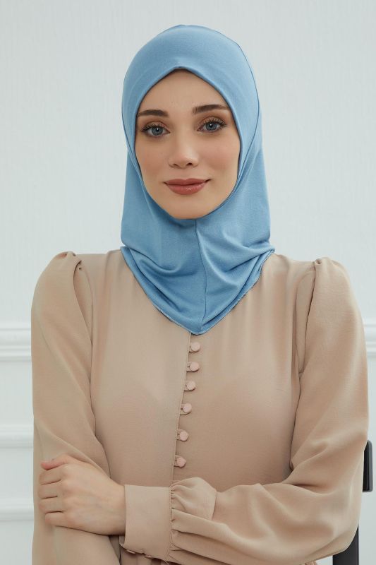 Tesettür İç Bone,TB-5 Mavi - 2