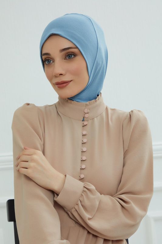 Tesettür İç Bone,TB-5 Mavi - 6