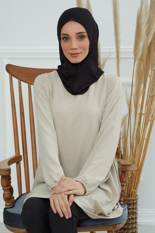 Tesettür İç Bone,TB-5 Siyah - 4