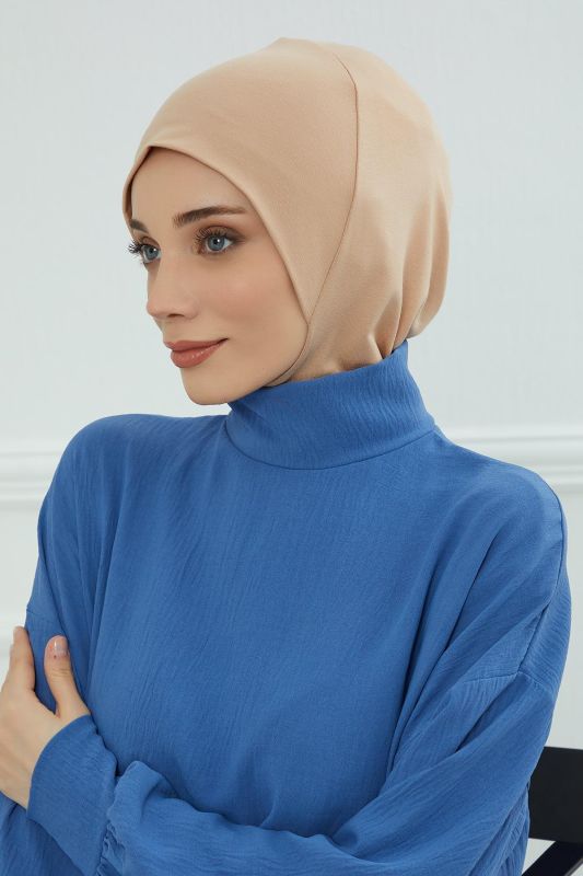 Tesettür İç Bone,TB-5 Sütlü Kahve - 5