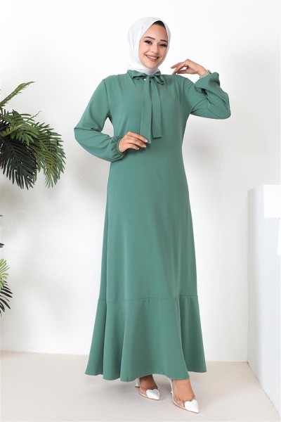Tesettür Model Elbise MİNT - Thumbnail