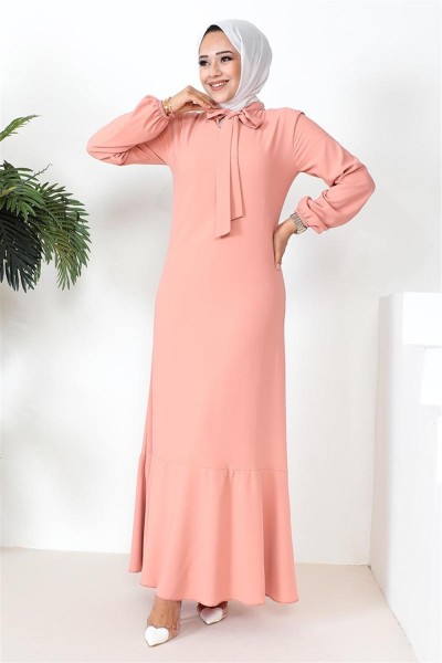 Tesettür Model Elbise PUDRA - Thumbnail