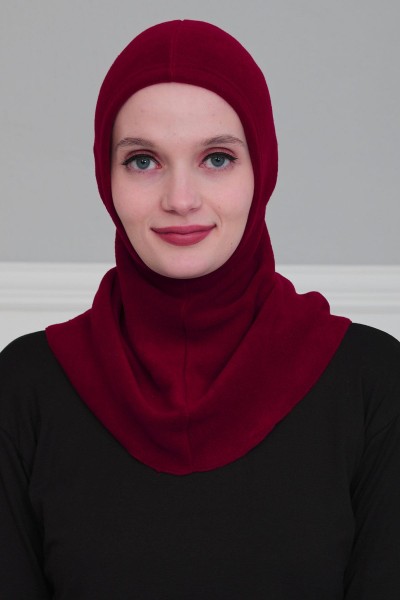 Moda Çizgi - Tesettür Polar İç Bone,TB-1P Bordo