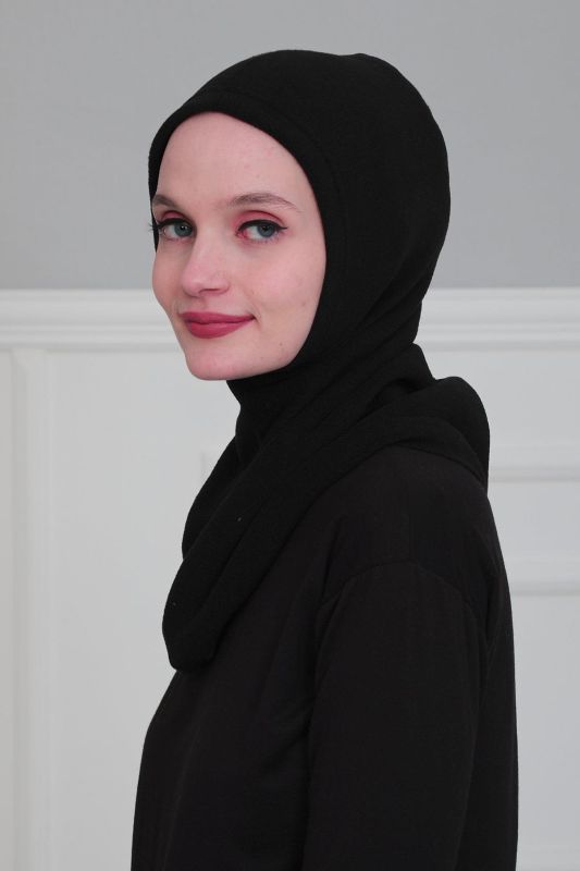 Tesettür Polar İç Bone,TB-1P Siyah - 5