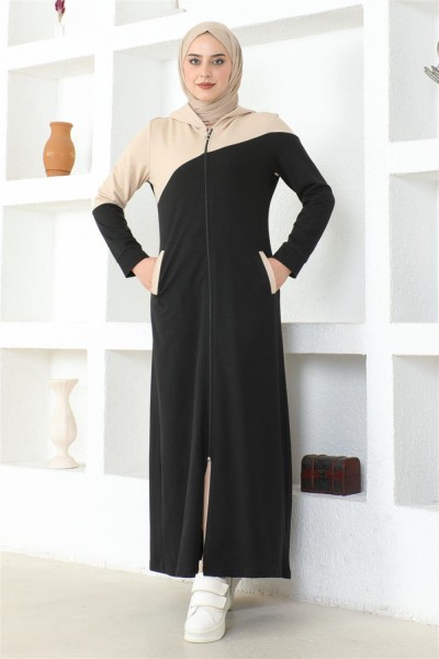 Tesettür Spor Ferace SİYAH - Thumbnail
