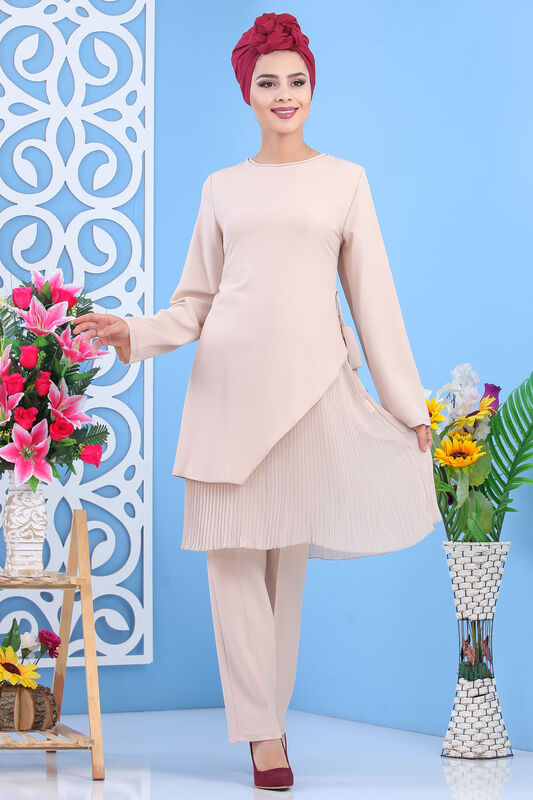 Tesettür Tunik Pantolon Taş  1188 - 4