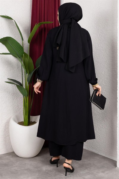 Uzun Tesettür Takım SİYAH - Thumbnail