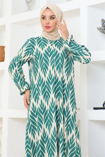 MYS - Vera A Pile Elbise YEŞİL