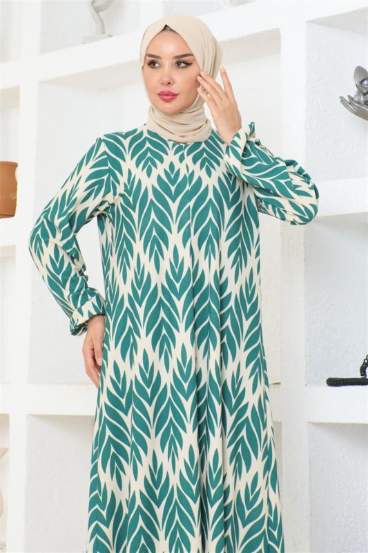 Vera A Pile Elbise YEŞİL - 1