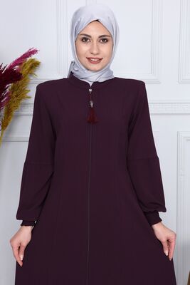 Yakası Püsküllü Mevlana Ferace 1959 Bordo - 1
