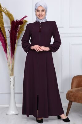Yakası Püsküllü Mevlana Ferace 1959 Bordo - 2