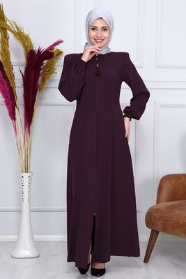 Yakası Püsküllü Mevlana Ferace 1959 Bordo - 3