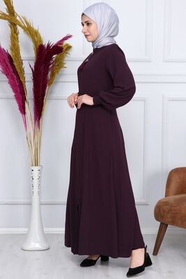 Yakası Püsküllü Mevlana Ferace 1959 Bordo - 4