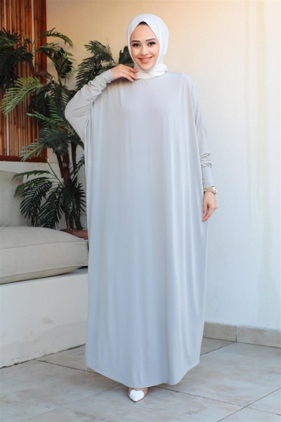 MG - Yarasa Kol Salaş Elbise TAŞ