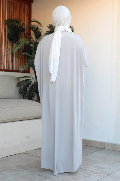 Yarasa Kol Salaş Elbise TAŞ - Thumbnail