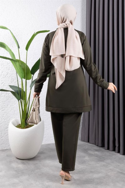 Yarım Fermuarlı Spor Takım HAKİ - Thumbnail