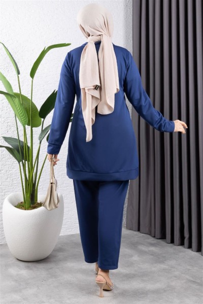 Yarım Fermuarlı Spor Takım İNDİGO - Thumbnail