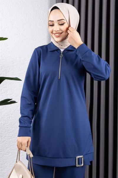 AYM - Yarım Fermuarlı Spor Takım İNDİGO