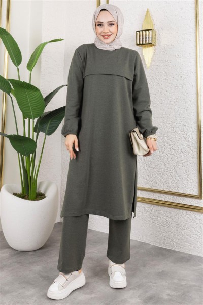 Yırtmaç Detaylı Spor Takım HAKİ - Thumbnail