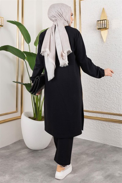 Yırtmaç Detaylı Spor Takım SİYAH - Thumbnail