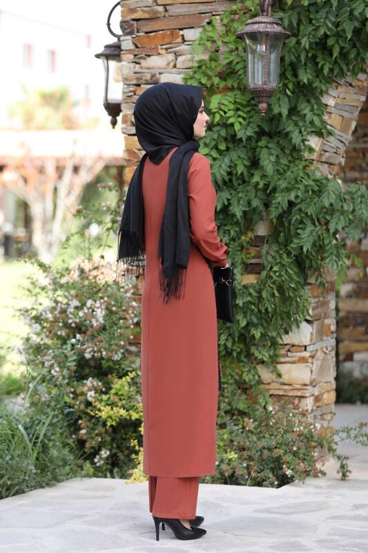 Yırtmaç Detaylı Takım mdc 1133 Mercan - 3