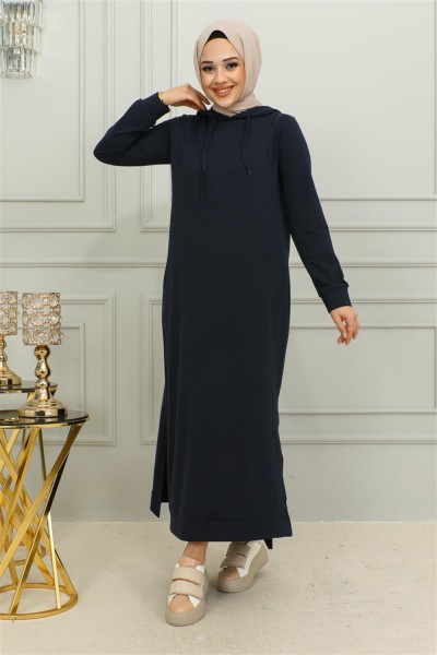 MG - Yırtmaçlı Spor Elbise LACİVERT